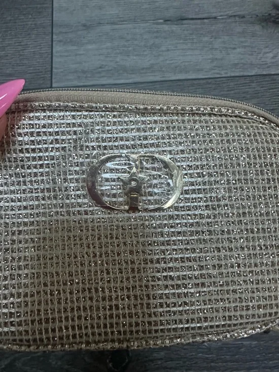 NIB - Dior Metallic Gold Woven Cosmetic Case set with lip products - Picture 5 of 10